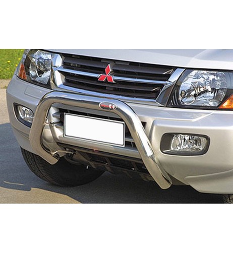 Bull Bar protezione anteriore inox lucido 70mm Mitsubishi Pajero V60 2000-2002