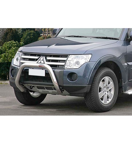 Bull Bar protezione anteriore inox lucido 70mm Mitsubishi Pajero V80 2007-2014