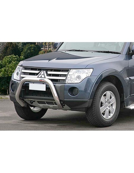 Bull Bar protezione anteriore inox lucido 70mm Mitsubishi Pajero V80 2007-2014