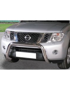 Bull Bar protezione anteriore inox lucido 70mm Nissan Navara V6 2010 2015