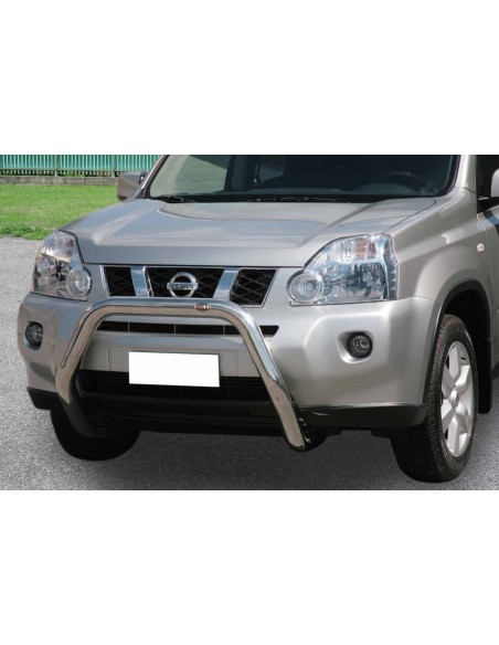 Bull Bar protezione anteriore inox lucido 70mm Nissan X Trail 2007 2010
