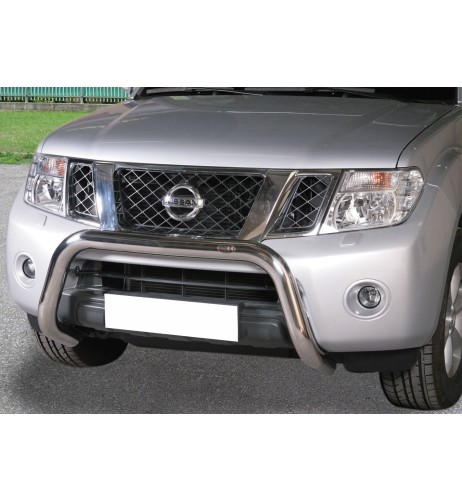 Bull Bar protezione anteriore inox lucido 70mm per Nissan Navara 2010-2015