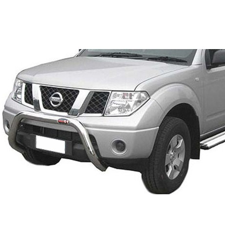 Bull Bar protezione anteriore inox lucido 70mm per Nissan Navara D40 05-09