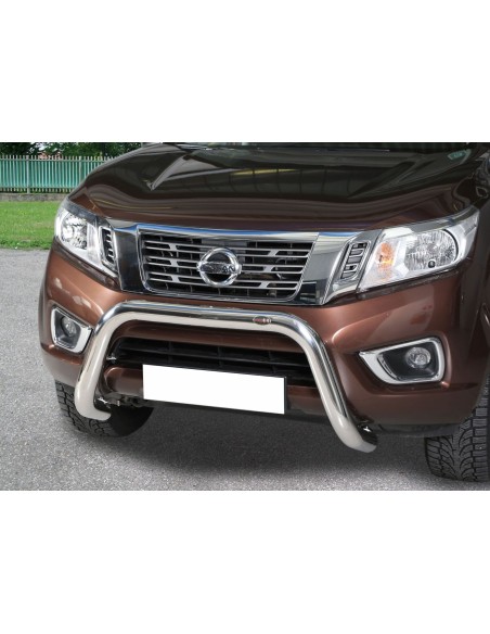 Bull Bar protezione anteriore inox lucido 70mm per Nissan Navara NP300 dal 2016