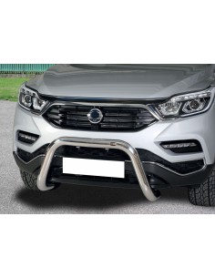Bull Bar protezione anteriore inox lucido 70mm SsangYong Rexton dal 2018