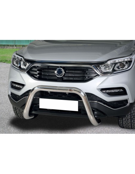Bull Bar protezione anteriore inox lucido 70mm SsangYong Rexton dal 2018