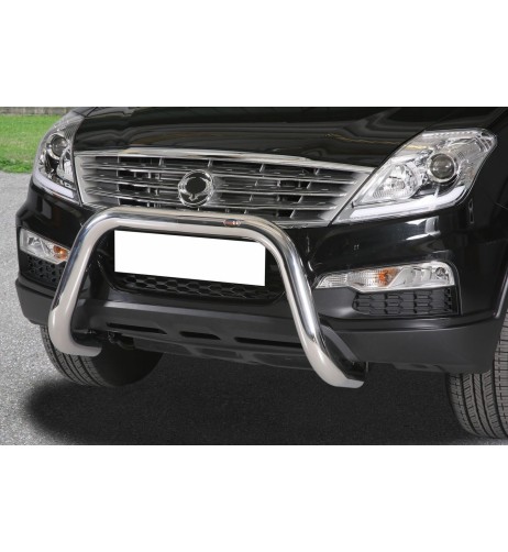 Bull Bar protezione anteriore inox lucido 70mm SsangYong Rexton W 2013 2017