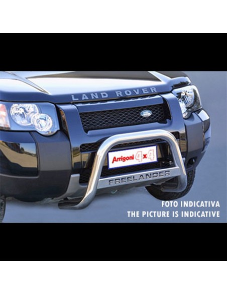 Bull Bar protezione anteriore inox lucido Land Rover Freelander 1997 2003