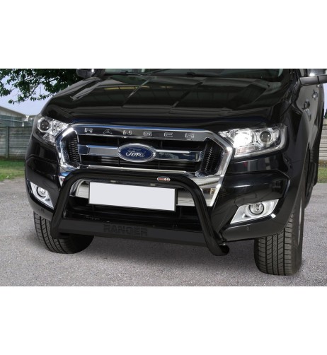 Bull Bar protezione anteriore inox NERO 60mm Ford Ranger 2012 2022