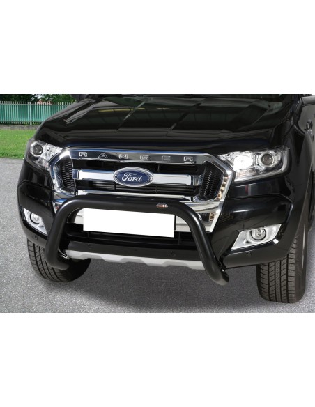 Bull Bar protezione anteriore inox NERO 70mm Ford Ranger 2012 2022
