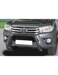 Bull Bar protezione anteriore inox NERO 70mm Toyota Hilux Revo 2016 2020