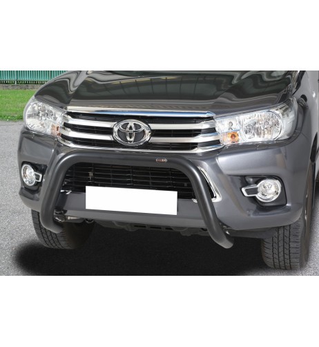 Bull Bar protezione anteriore inox NERO 70mm Toyota Hilux Revo 2016 2020