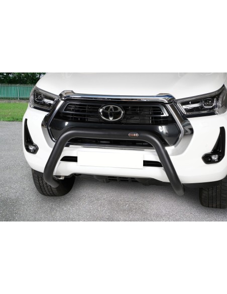 Bull Bar protezione anteriore inox NERO 70mm Toyota Hilux Revo dal 2021