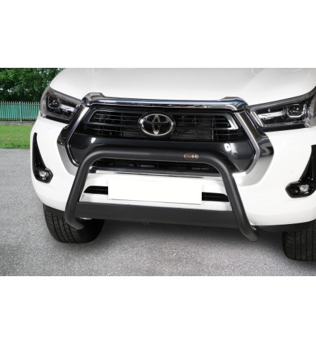 Bull Bar protezione anteriore NERO 60mm con traversa Toyota Hilux Revo dal 