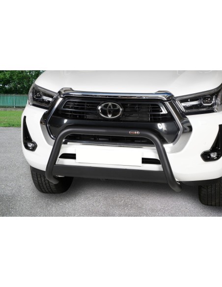 Bull Bar protezione anteriore NERO 60mm con traversa Toyota Hilux Revo dal 