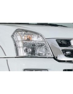 Coppia protezioni fari anteriori acciaio inox lucido Isuzu D Max 2003 2011