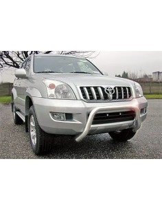 Coppia protezioni fari anteriori acciaio inox lucido Toyota Land Cruiser 12 2