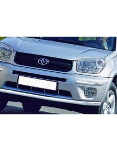Coppia protezioni fari anteriori acciaio inox lucido Toyota Rav4 2003 2005