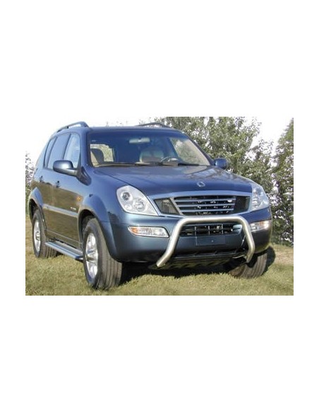 Coppia protezioni fari anteriori acciaio inox SsangYong Rexton fino al 2004