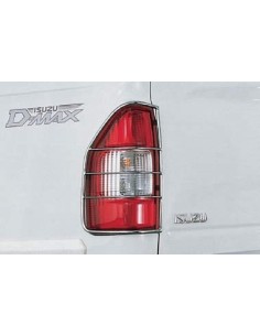 Coppia protezioni fari posteriori acciaio inox lucido Isuzu D Max 2003 2011