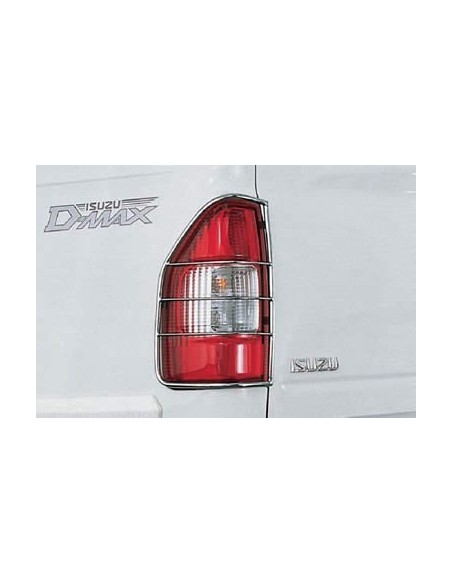 Coppia protezioni fari posteriori acciaio inox lucido Isuzu D Max 2003 2011