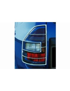 Coppia protezioni fari posteriori inox lucido Mitsubishi Pajero dal 2003 al