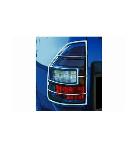 Coppia protezioni fari posteriori inox lucido Mitsubishi Pajero dal 2003 al