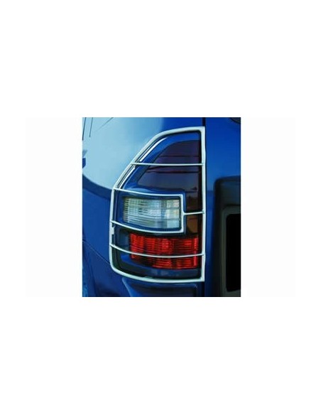 Coppia protezioni fari posteriori inox lucido Mitsubishi Pajero dal 2003 al