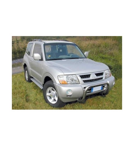 Coppia protezioni fari posteriori inox lucido Mitsubishi Pajero dal 2003 al