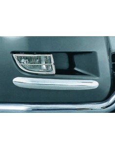 Coppia protezioni fendinebbia acciaio inox lucido Toyota Land Cruiser 120 1