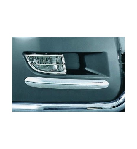 Coppia protezioni fendinebbia acciaio inox lucido Toyota Land Cruiser 120 1