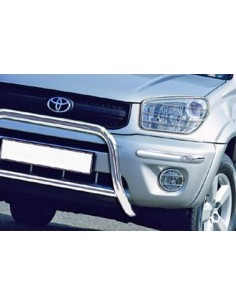 Coppia protezioni fendinebbia acciaio inox lucido Toyota Rav4 2003 2005