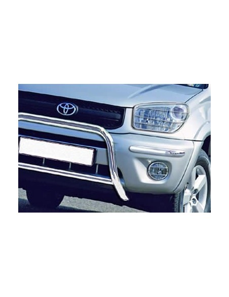 Coppia protezioni fendinebbia acciaio inox lucido Toyota Rav4 2003 2005