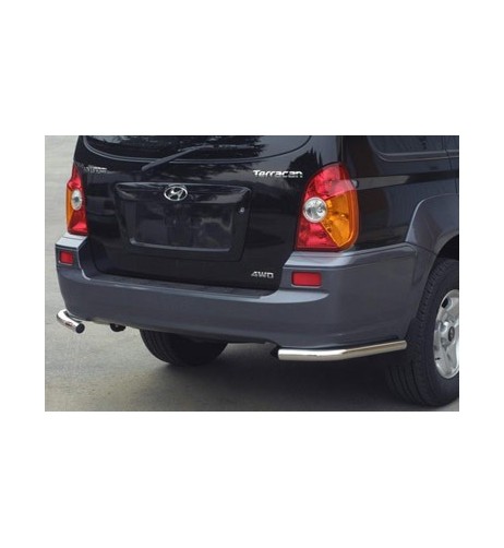 Coppia protezioni posteriori acciaio inox 50mm Hyundai Terracan dal 2005