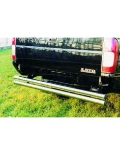 Coppia tubi di protezione posteriore inox 60mm Nissan Pick Up dal 1998 al 2