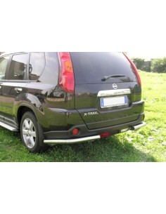 Coppia tubi di protezione posteriore inox lucido 60mm Nissan X Trail 2007 2