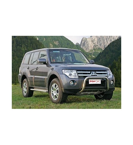 Coppia tubi di protezione posteriore inox lucido Mitsubishi Pajero 2P 2007 