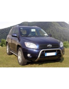 Coppia tubi di protezione posteriore inox lucido Toyota Rav4 2006 2008 2