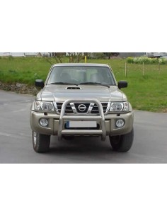 Coppia tubi di protezione posteriore inox Nissan Patrol GR dal 2003 al 2004 2