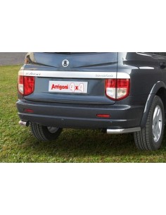 Coppia tubi protezione posteriore inox lucido 60mm SsangYong Kyron fino al 