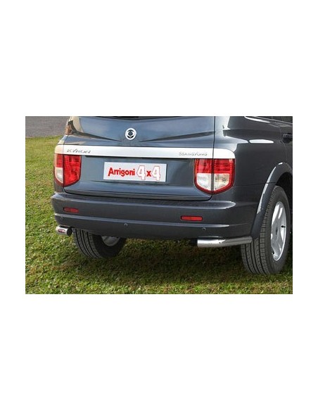 Coppia tubi protezione posteriore inox lucido 60mm SsangYong Kyron fino al 
