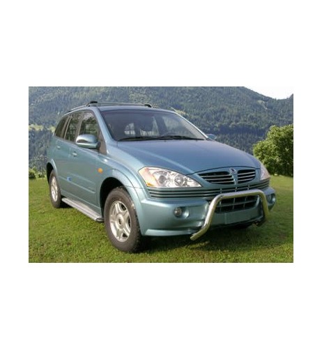 Coppia tubi protezione posteriore inox lucido 60mm SsangYong Kyron fino al 