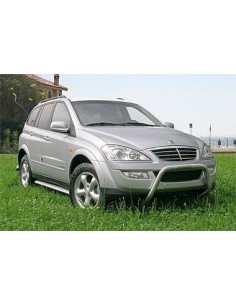 Coppia tubi protezione posteriore inox mat SsangYong Kyron dal 2007 2
