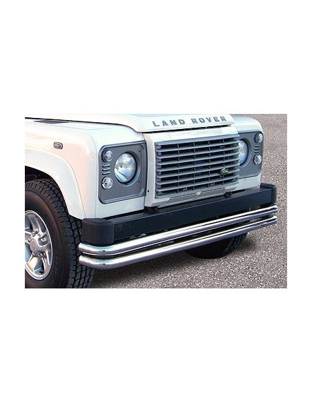 Doppio tubo di protezione anteriore acciaio inox 60mm Land Rover Defender 1