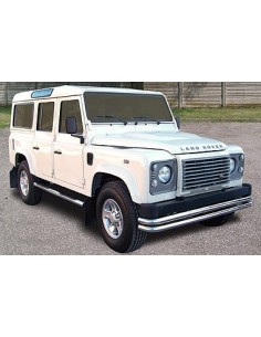 Doppio tubo di protezione anteriore acciaio inox 60mm Land Rover Defender 1 2