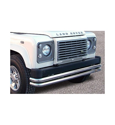 Doppio tubo di protezione anteriore acciaio inox 60mm Land Rover Defender 9