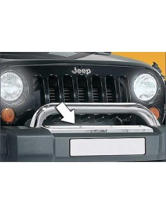 Modanatura acciaio inox lucida per paraurti anteriore Jeep Wrangler 2007 20
