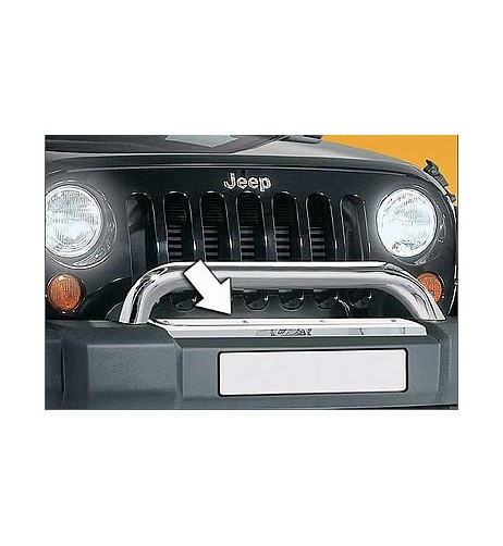 Modanatura acciaio inox lucida per paraurti anteriore Jeep Wrangler 2007 20
