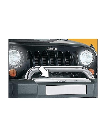 Modanatura acciaio inox lucida per paraurti anteriore Jeep Wrangler 2007 20