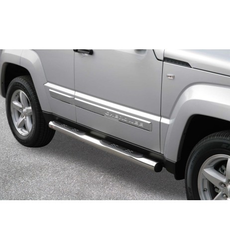 Pedane laterali acciaio inox lucido 70mm Jeep Cherokee 2008 2013